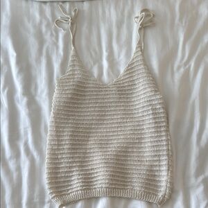 Cream Knit Women's Top